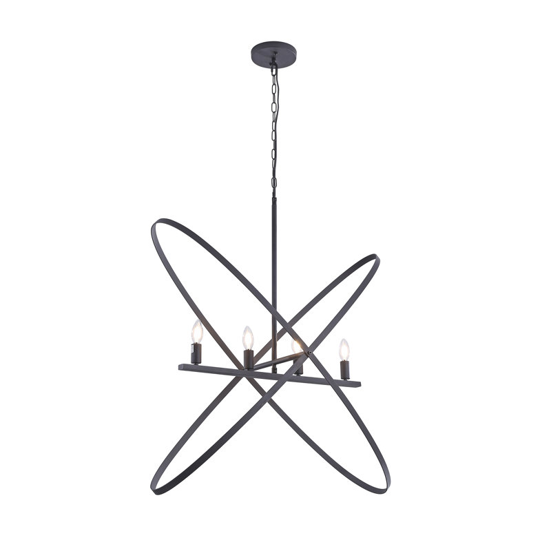 Luminaire suspendu avec détails en métal noir mat et laiton