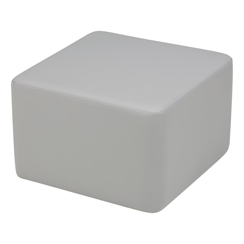 Pro Series Upholstered Square Ottoman 12" Height, Gray