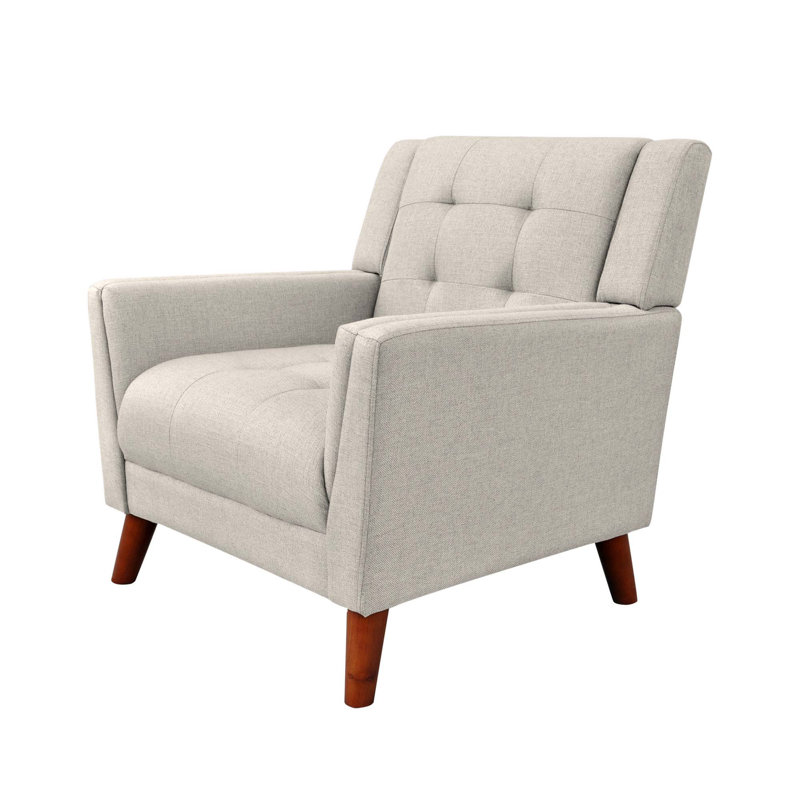 Greenmont 81.99Cm Wide Tufted Armchair, Beige Polyester