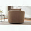 Fauteuil demi-tonneau pivotant à 360 ° - Coussin décoratif - Brun foncé-253593015