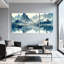 «Landscape & Nature Mountain Lake Reflection Landscape», ensemble de 3 impressions sur toile-967967137