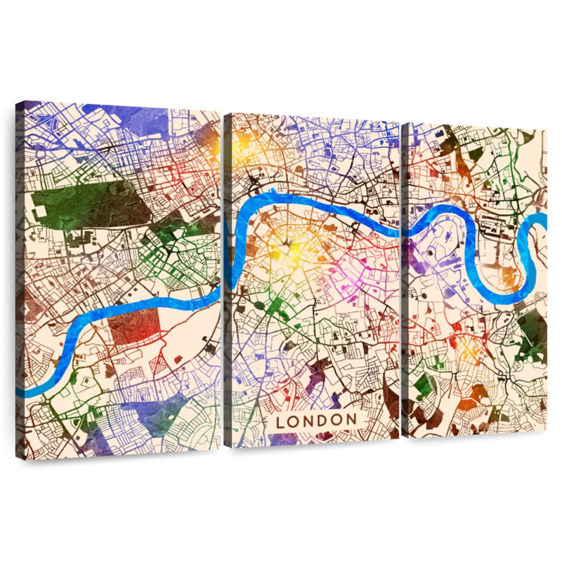 Carte Aliaz Vibrant London, H 20 po x l 33 po