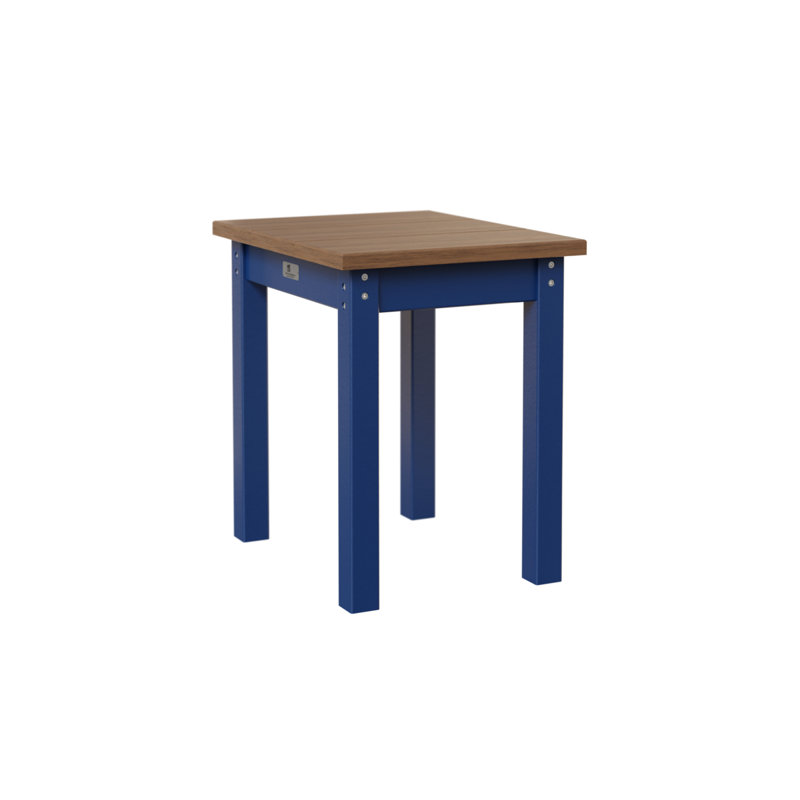 Berlin Gardens Economy End Table, Pacific Blue, Antique Mahogany
