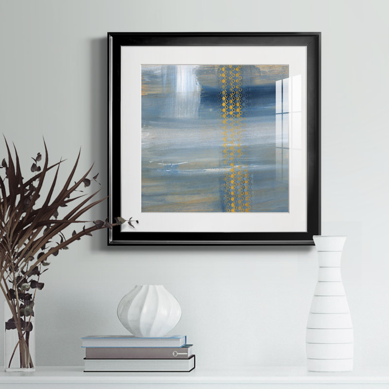 Touching the Sky II - Peinture encadrée, H 17,5 po x l 17,5 po x P 1,5 po, Cadre noir