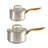 Oster Davinelle 12 Piece Stainless Steel Cookware Set in Silver with Gold Handle