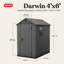 Remise de rangement d'extérieur durable en résine de l 4 pi x P 6 pi Darwin avec plancher et fenêtre pour meubles et outils de jardin