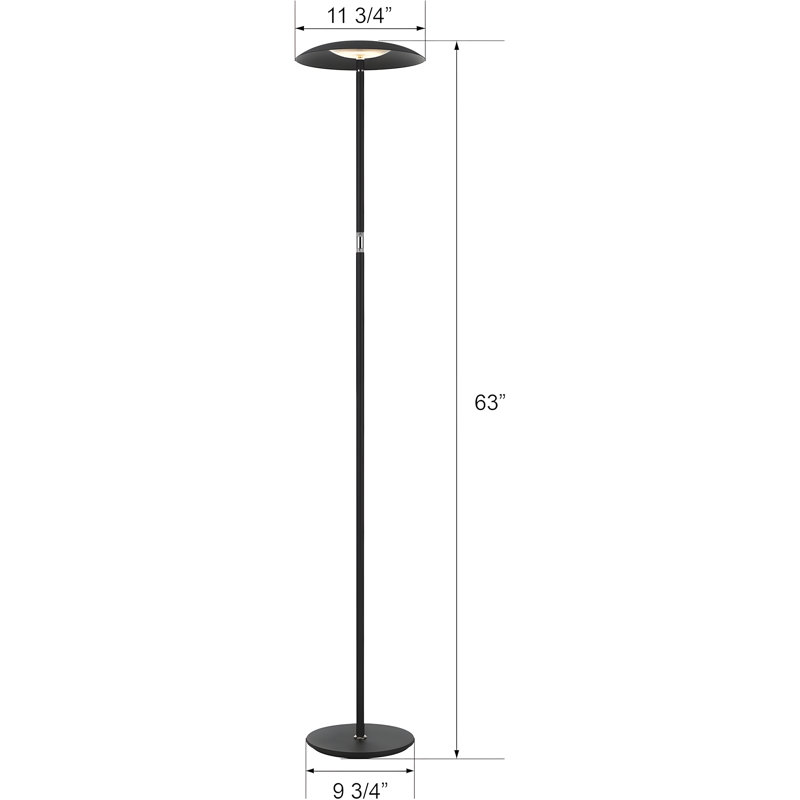 Ibrain Torchiere LED Floor Lamp - 3 Color Temperatures, Dimmable Uplight & Downlight, Touch Control, Safe For Kids & Pets