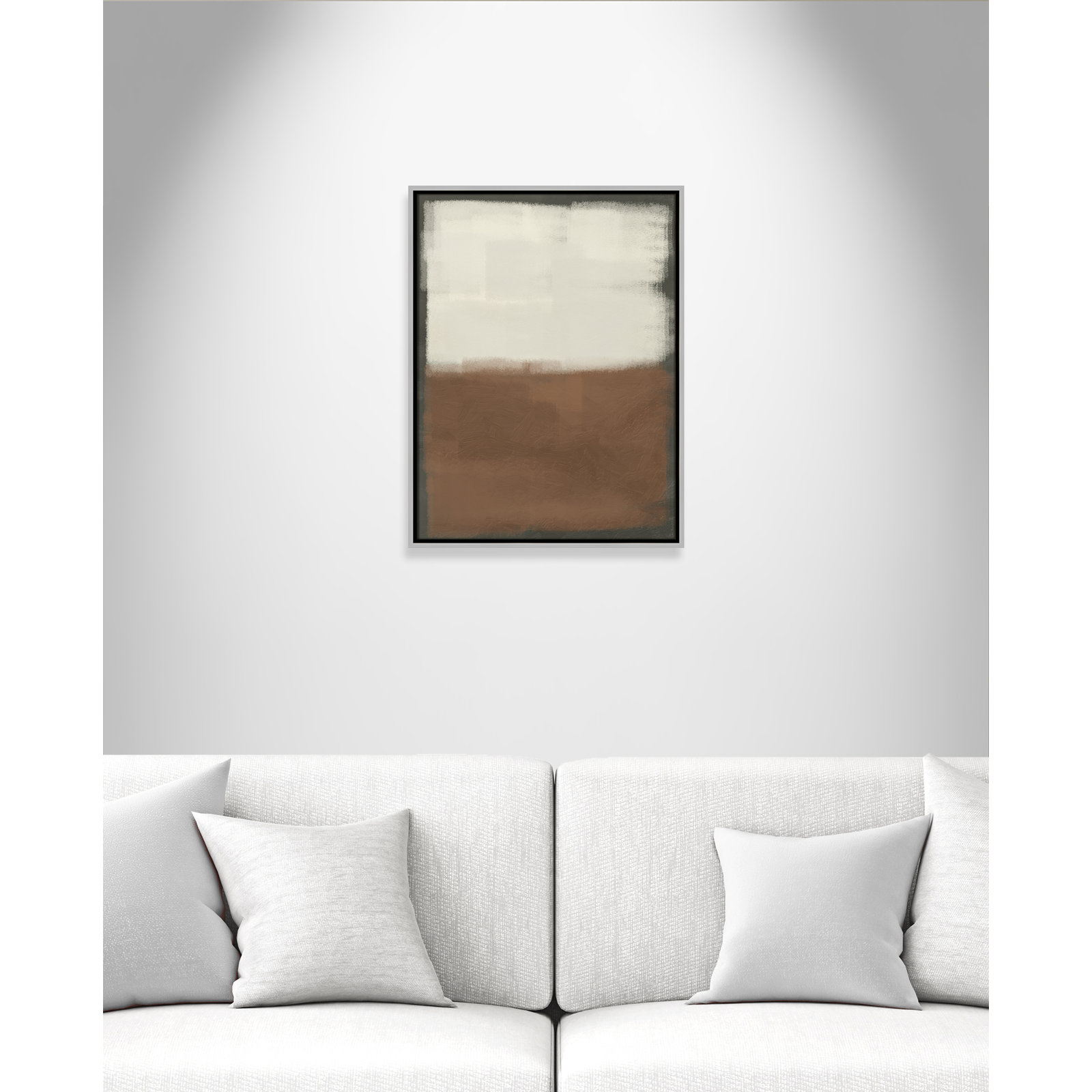 Coronado "Alabaster Burst 2" Painting, 25.5" H x 19.5" W x 2" D, Silver