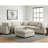 Cassandra Beige Fabric 40 In. Square Ottoman