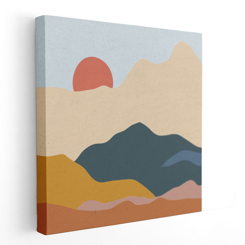 Mountainous II - reproduction d'art sur toile, H 20 po x l 20 po