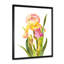 Rose et jaune fleur d'iris - Art mural sur toile traditionnel-428609113-428609112
