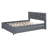 Size Upholstered Platform Bed With Brick Pattern Headboard, With XL Size Trundle And 2 Drawers, Linen Fabric,-1061109645