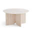 Modern Travertine Finish Square Coffee Table 70cm