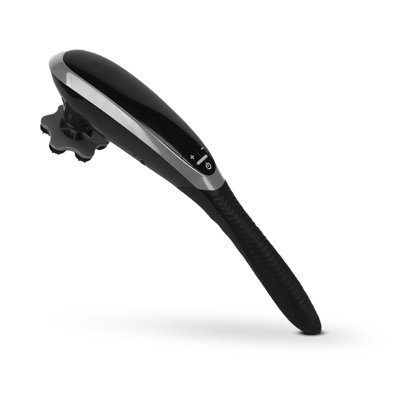 GEEPAS Cordless Handheld Massager | Deep Tissue Massage Gun with 3 Speed 3 Vibration Modes, 15 Min Timer | Anti Slip Portable Design USB-C Rechargeable | Gifts for Men Women | 2 Year Warranty Black