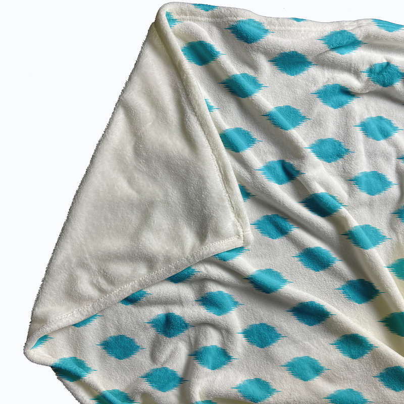 Elinor Plain Weave / Muslin Throw Blanket, Blue