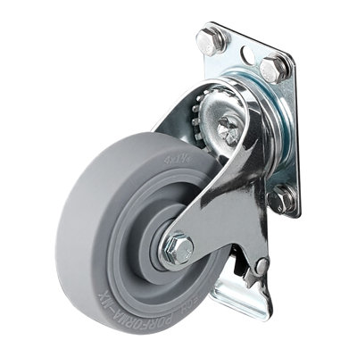 Caster Wheels, 5 Inch Heavy Duty Casters, Compatible with Insulated Food Pan Carrier, Set of 4 (2 Swivel with Brake, 2 Rigid)