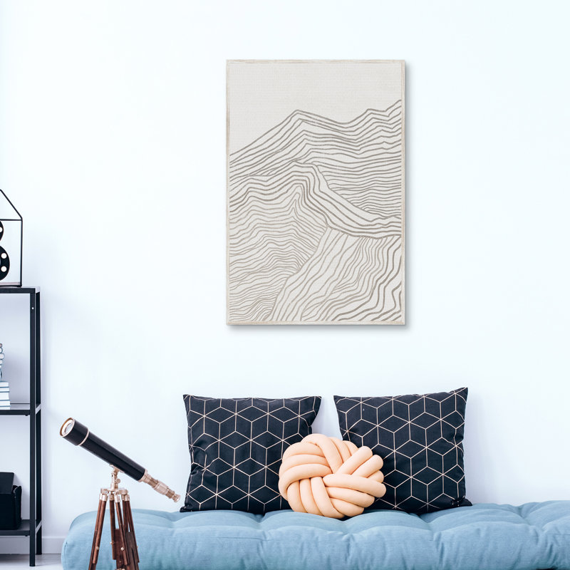 «Mountain Range Abstract I» par Willowbrook, art mural encadré
