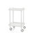 Bar & Serving Cart with 2 Shelves – White Steel Frame on Wheels – VALEN
