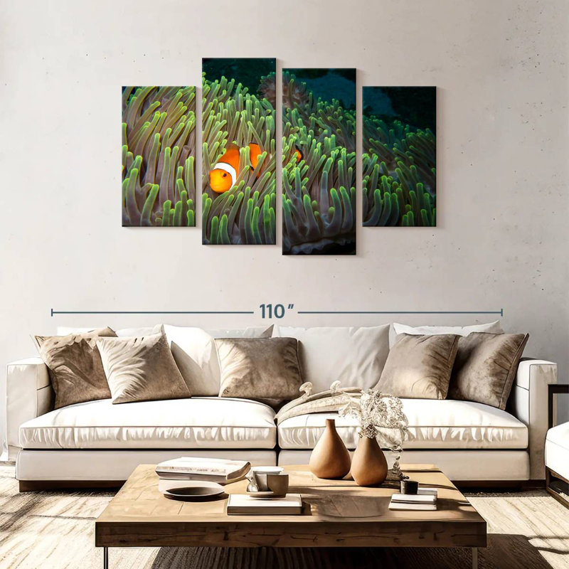 Brampt Underwater Clownfish, 48" H x 75" W