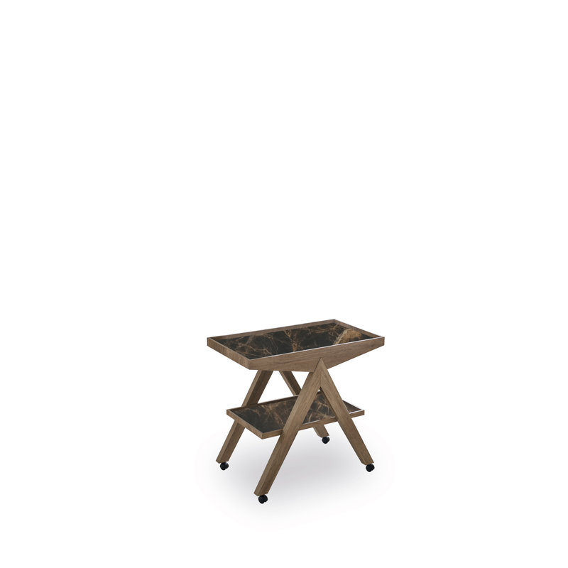 Alkire Wood Bar Cart, Country, Arabesque