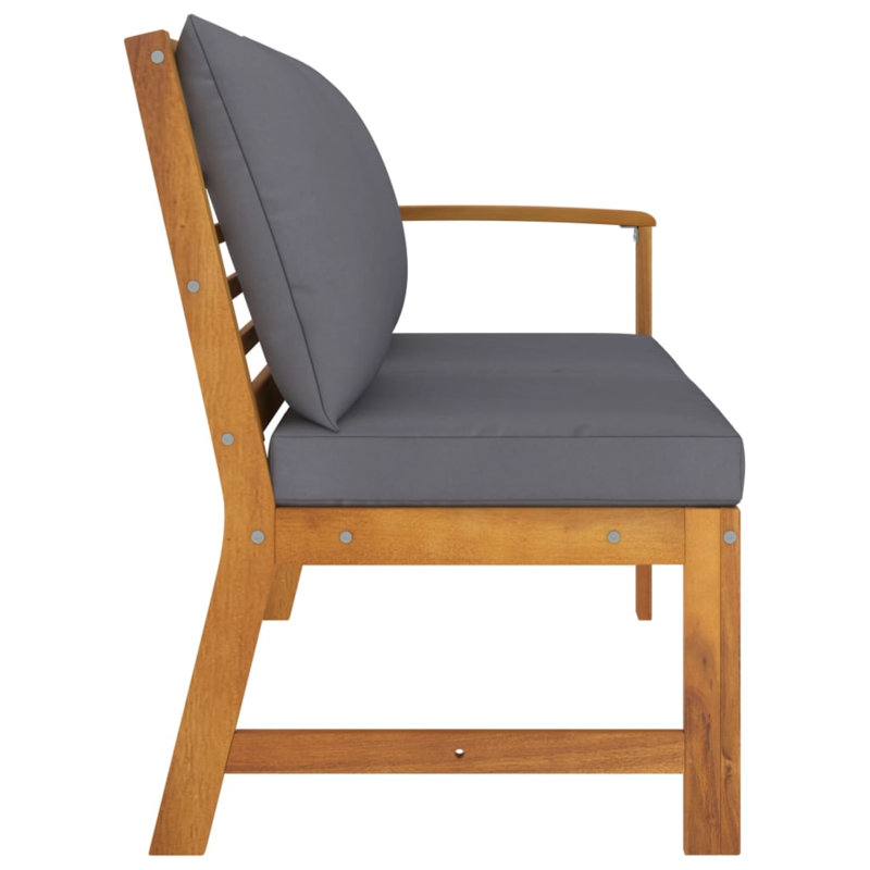 Banc de jardin en bois Randee, Gris