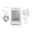 Aspirateur sans contact EyeVac Pet 6,5 pintes, blanc avec empreintes de pattes EyeVac Pet-85898627