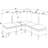 Modular Couch, Sectional Sofa with Metal Legs