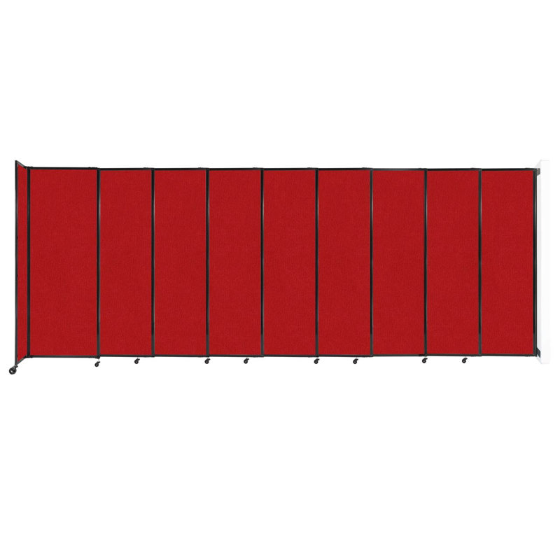 Cloison coulissante 5 pi, 90" H x 237" W x 1" D, Rouge
