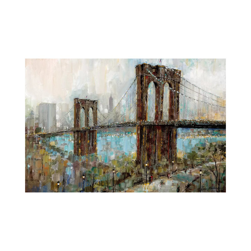 «View from the Promenade» par Ruane Manning - reproduction d'art, H 26 po x l 40 po x P 1,5 po, Toile tendue, Aucun mat