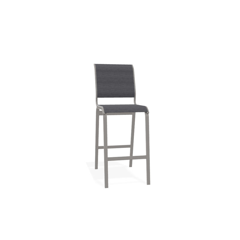 Tabouret de bar 29,5 po Holna, Gris chaleureux texturé, Étain Augustine