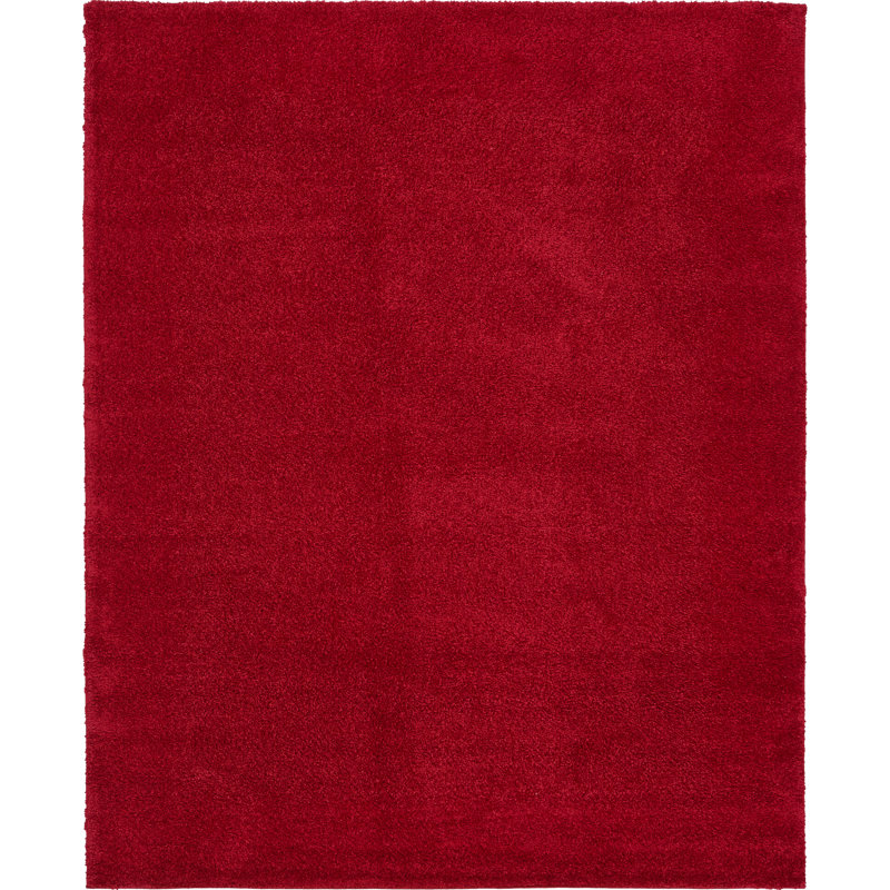 Tapis rouge à poil long Zuniga, Rectangle 8 pi x 10 pi