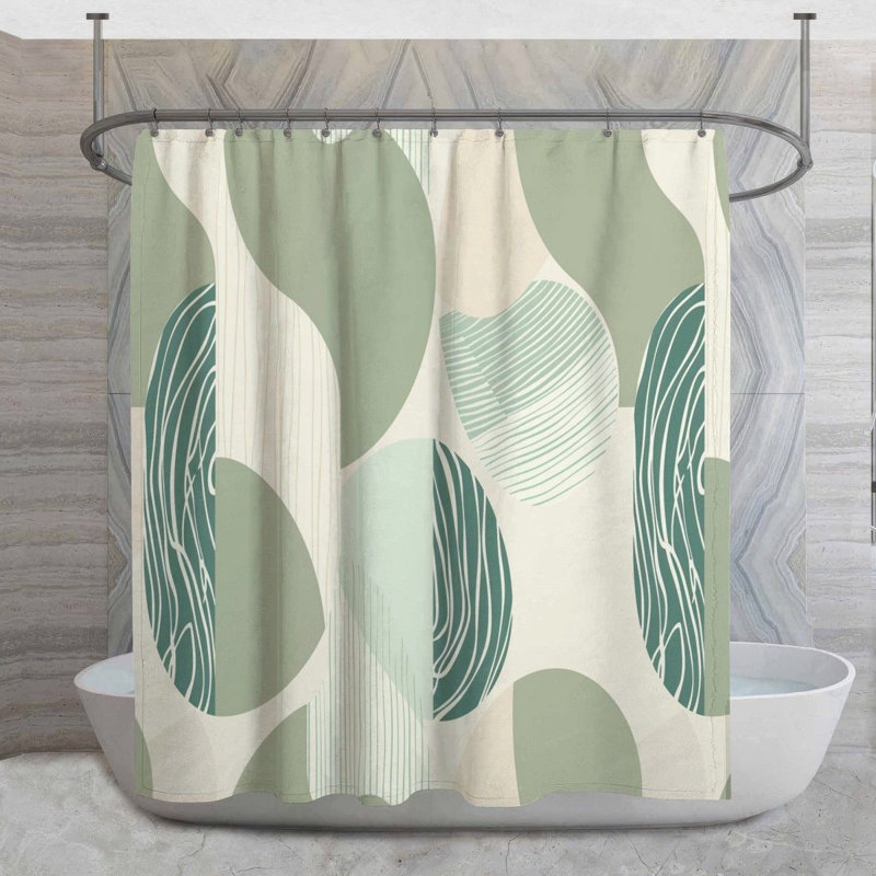 Rideau de douche Abstract Curves, H 83 po x l 70 po