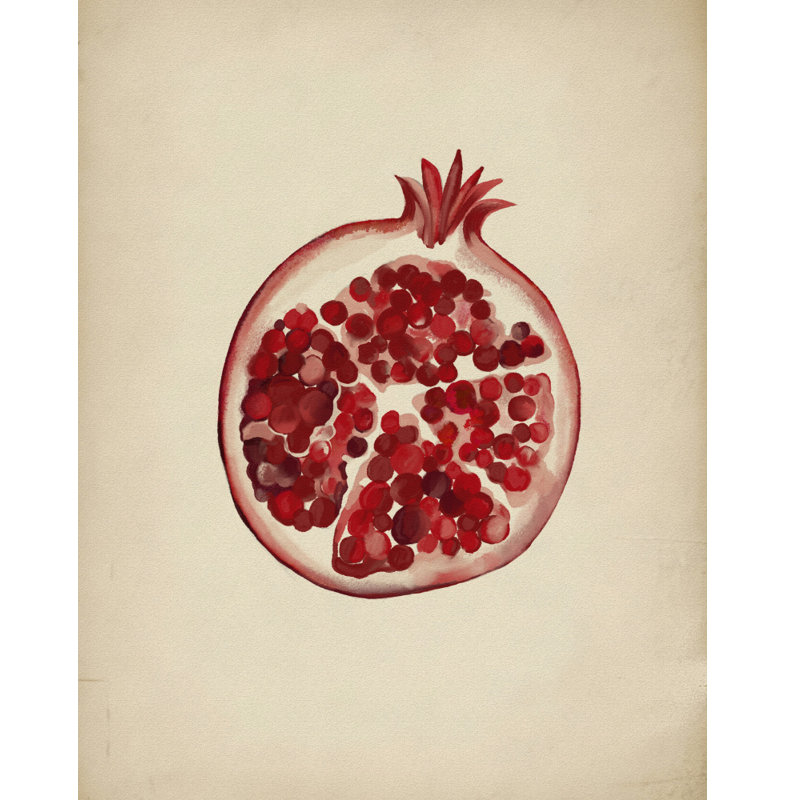 Juicy Red Pomegranate by Josie George — Still Life Wall Art, Size, Format, Frame Color