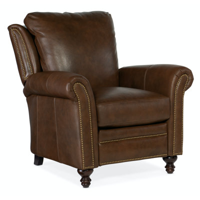 Richardson 36.5" Wide Genuine Leather Power Standard Recliner by Bradington-Young