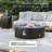  42-Inch Round Iron Propane Fire Pit Table with Tank Cover and Wind Guard,Dark Gray-1773554051