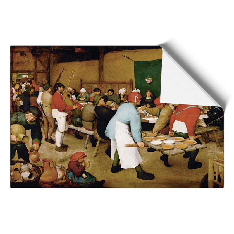 Wedding by Pieter Bruegel the Elder - Unframed Painting, 42cm H x 59cm W x 0.1cm D