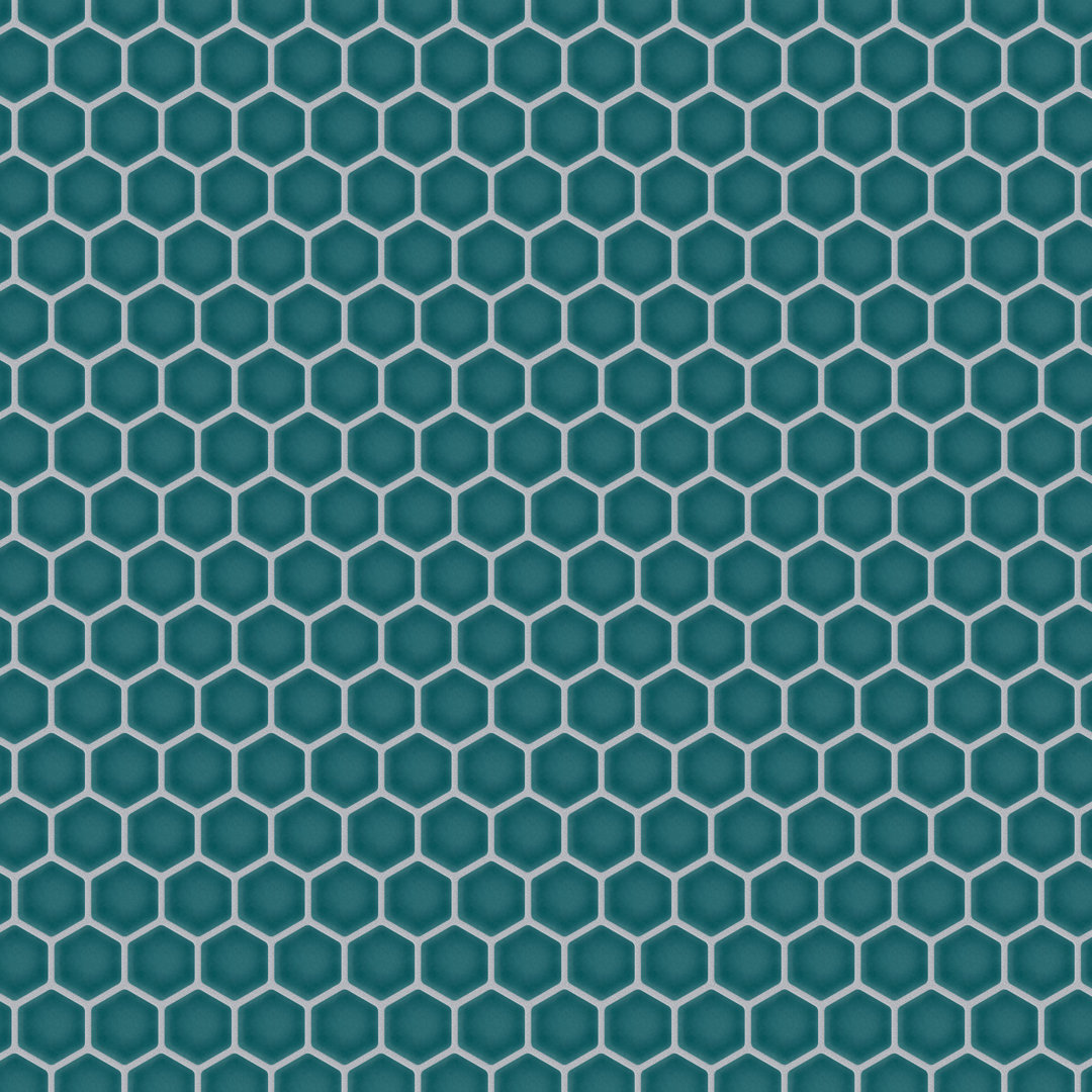 Tribeca 1" Hex Glossy 10-1/4 " x 11-7/8 " Porcelain Mosaic Floor and Wall Tile Merola Tile 