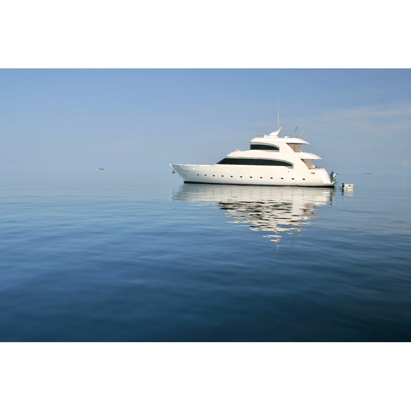 White Yacht by Zanskar - Wrapped Canvas Print, 30cm H x 46cm W x 3.8cm D