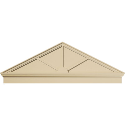 Peaked Cap Signature Urethane Pediment, Primed Tan