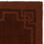 Tapis rouge / brun en laine touffeté à la main Deco-21412617