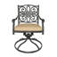 Ensemble de 2 fauteuils d'extérieur en fonte d'aluminium pour patio-2040877799