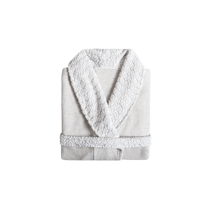 Cotton Blend Terry Cloth Unisex Bathrobe, S