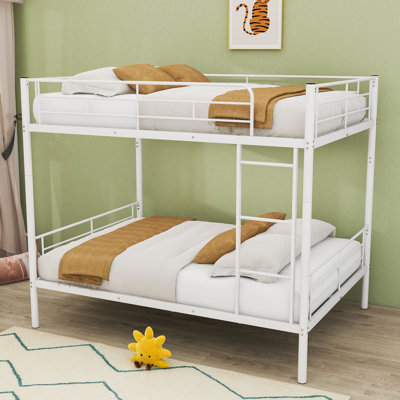 Lit superposé en métal avec échelle durable et conception convertible