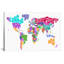 « typographie text world map vi » par michael thompsett, impression sur toile tendue-821968318-875904996-821968310