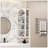 Wall Mounted Corner Cabinet with Featuring Four-tier Storage