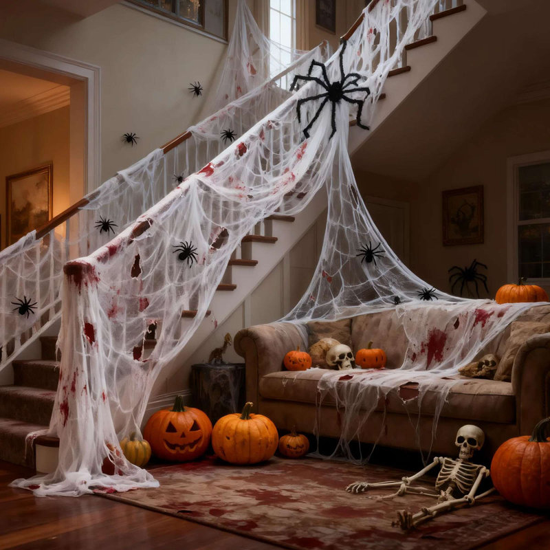 Toile d'araignée d'Halloween pour l'extérieur