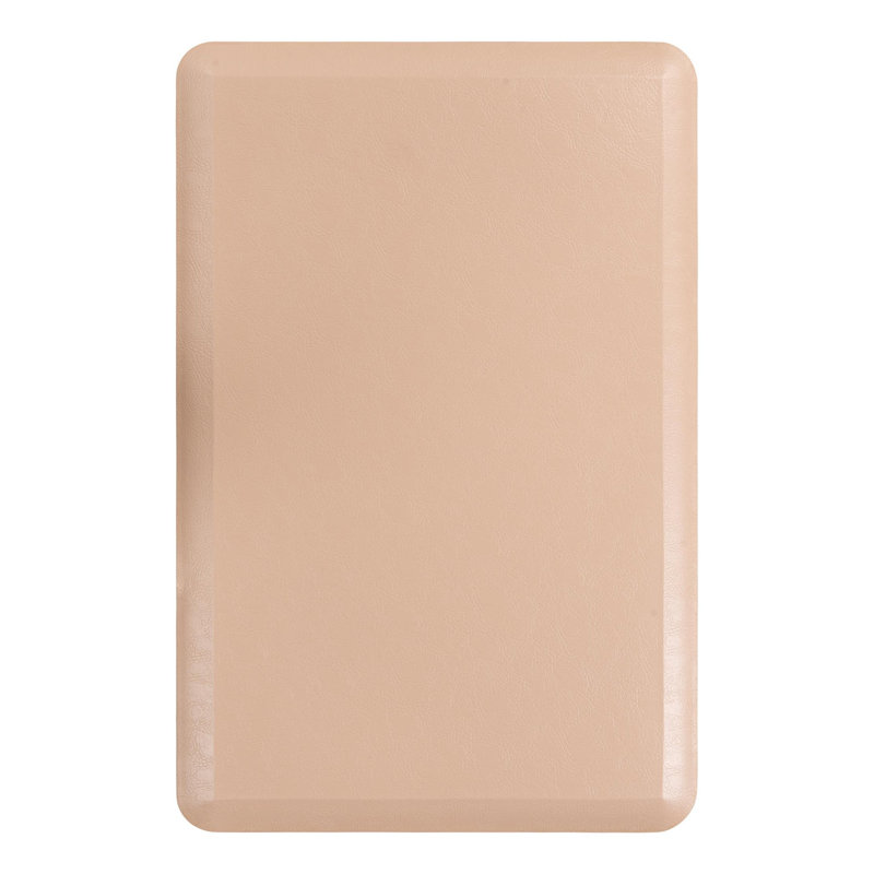 Bodington Modern Solid Color Water Resistant Non-Skid Kitchen Mat, Rectangle 2' x 3', Beige