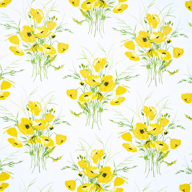 Joni Chintz Fabric, Yellow