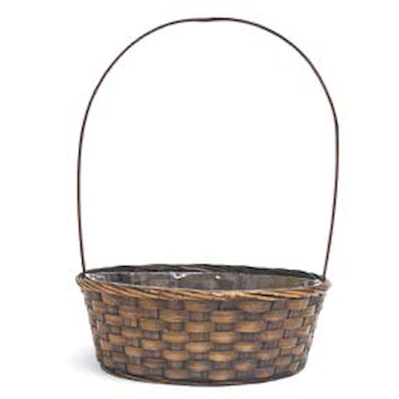 August Grove® Wicker Box, 4.5" H x 12" W x 12" D, Brown