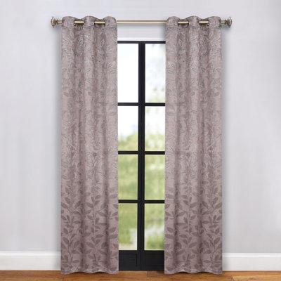 Finklea 100% Polyester Floral Room Darkening Grommet Curtain Panels